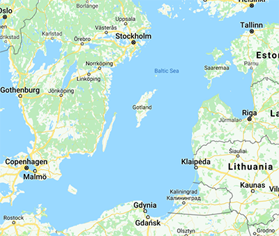 Baltic sea map