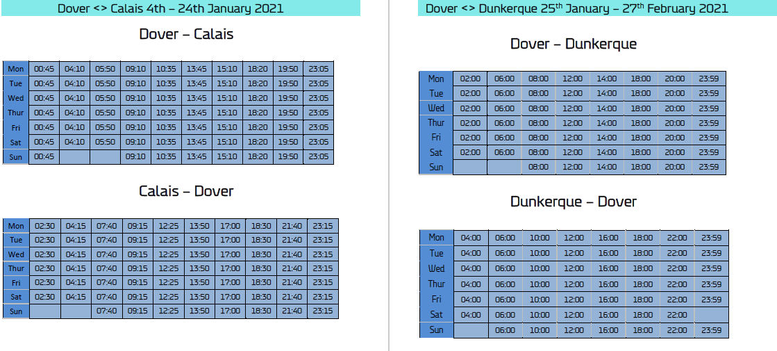 dfds eastern channel refit schedule 2021