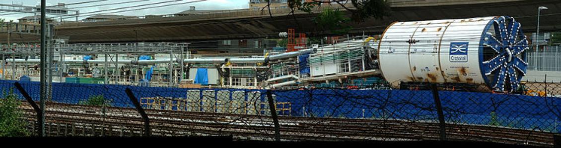 Tunnel boring machine Ada, about to be deployed at the Royal Oak Crossrail portal