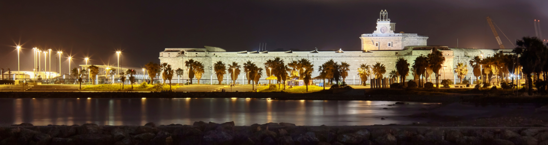 Civitavecchia Port At Night