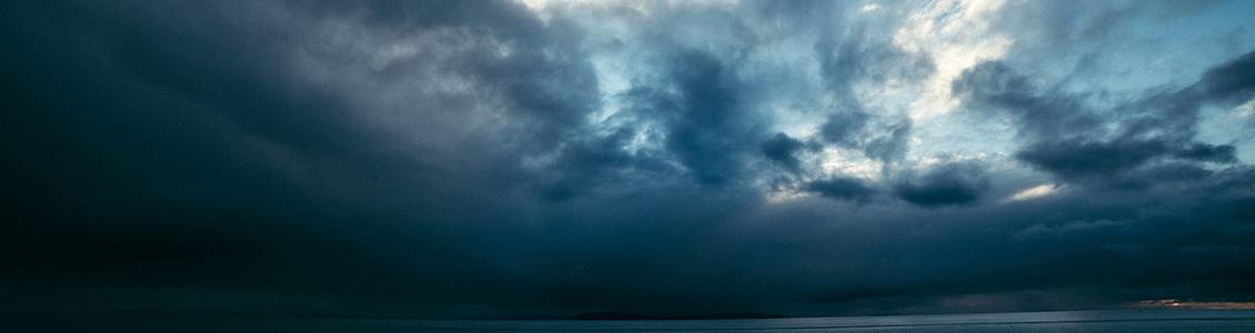 Stormy beach