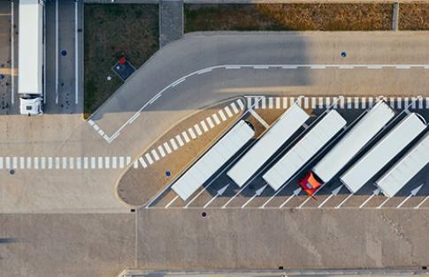 trucks parked